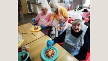 Italian themed day at Aberdare care home